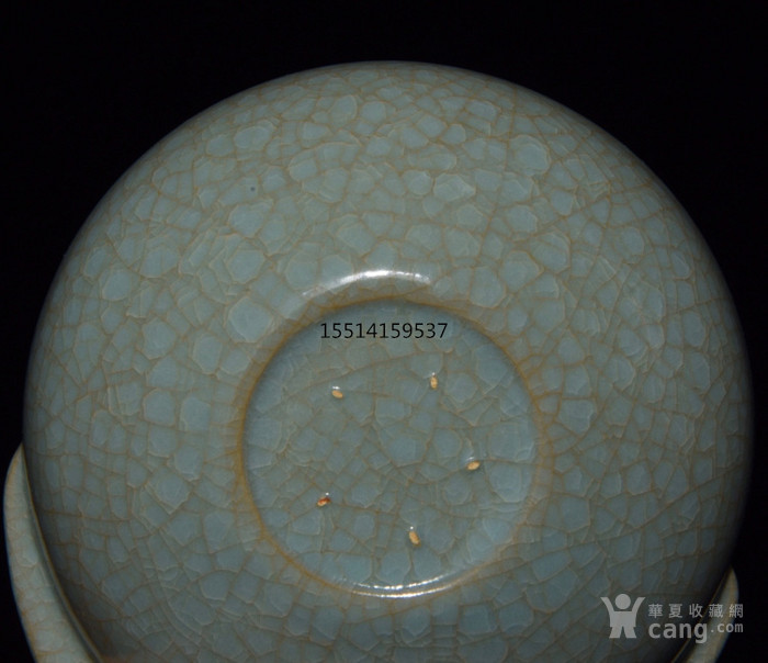 瓷器 北宋汝窑天青釉冰裂纹帽沿笔洗