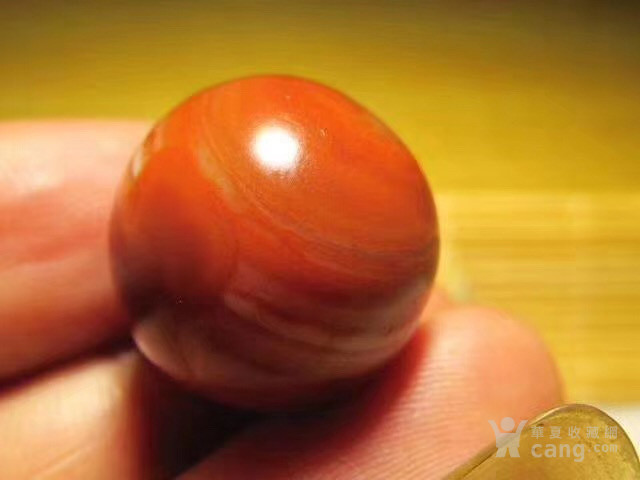 开门倒代 清 正宗 保山南红 柿子红 千层丝彩虹纹