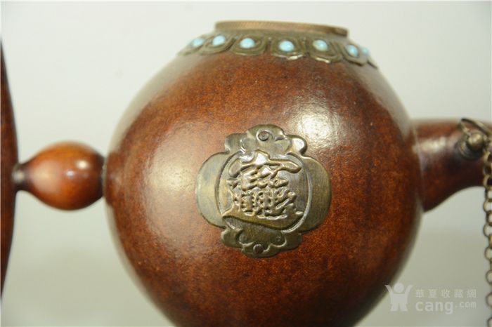 清代装修宝石步骤制房屋酒壶毛坯葫芦镶嵌茶壶图片