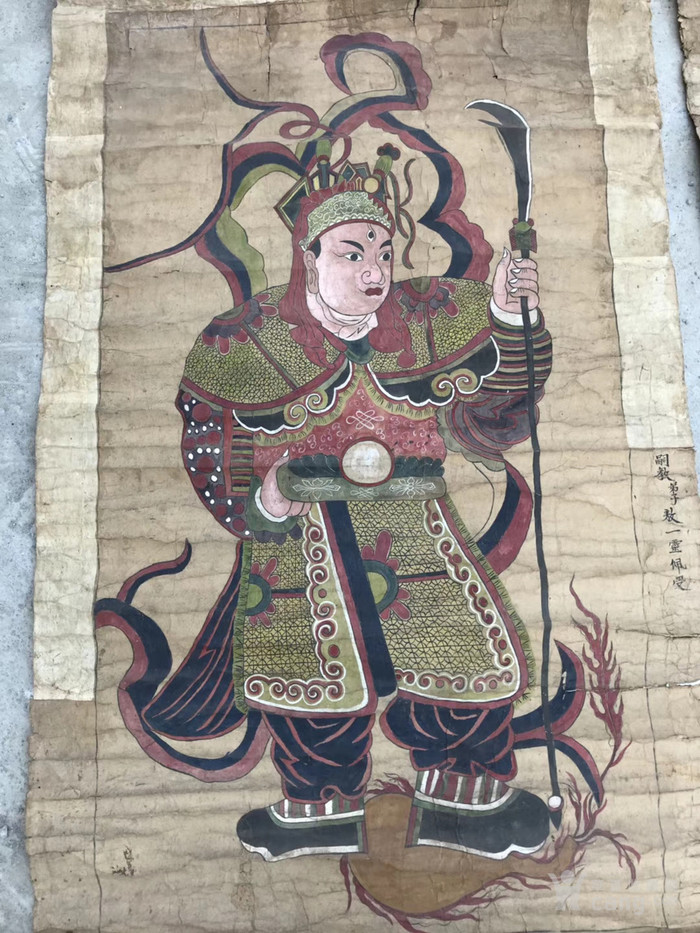          描述:一对民国门神,包老
