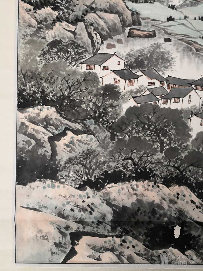 宋文治精品山水画《烟雨江南》