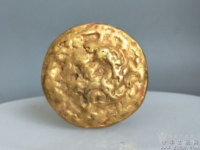 清代少见老金饼