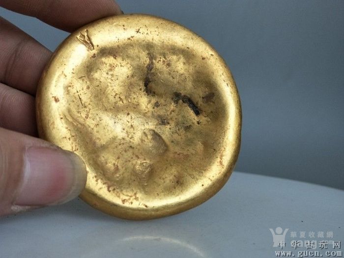 清代少见老金饼