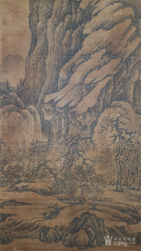 荆浩 秋林清江图
