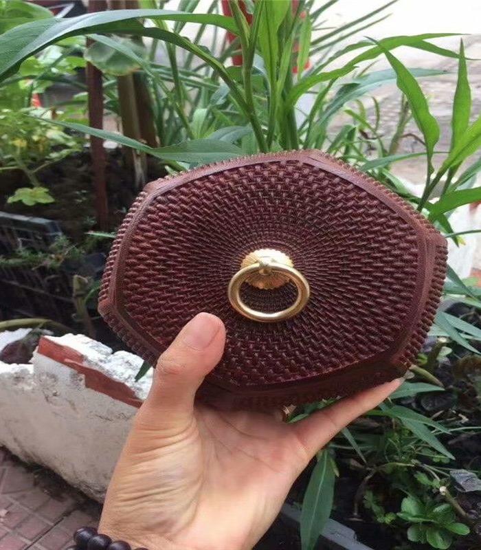 赞比亚血檀围棋罐 多功能创意收纳盒 随形桌面