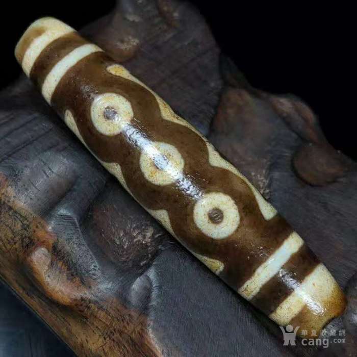 回流千年西藏老料高油包浆 一眼天地天珠