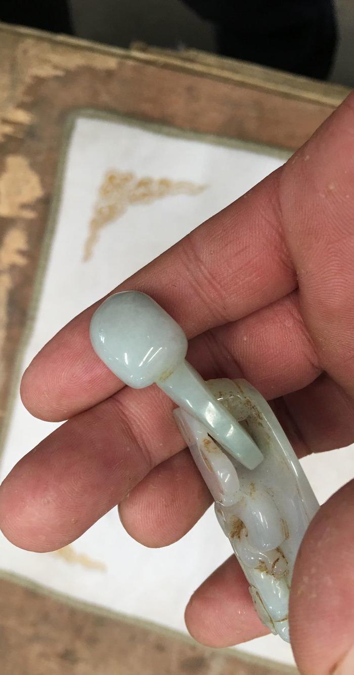 老天然翡翠挂件 草龙 寓意招财辟邪