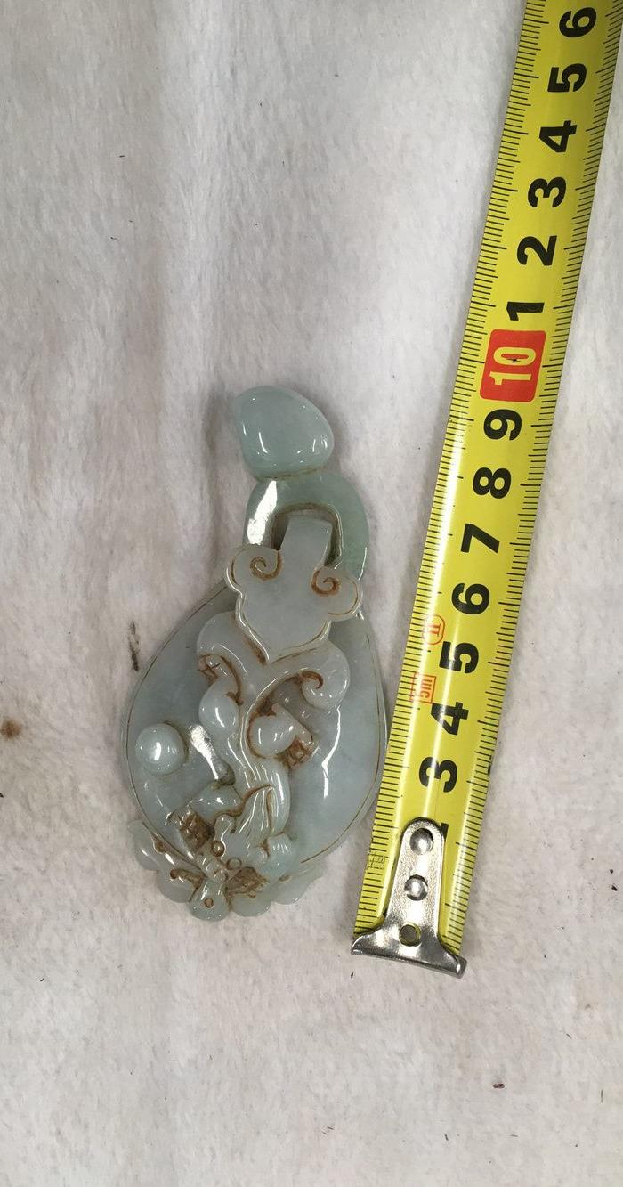 老天然翡翠挂件 草龙 寓意招财辟邪