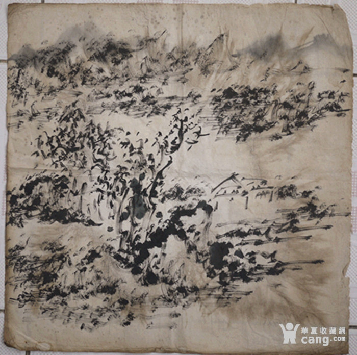 水墨指头画4幅 已鉴定