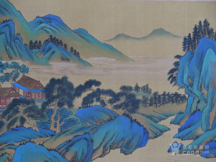 仇英青绿山水精品手卷