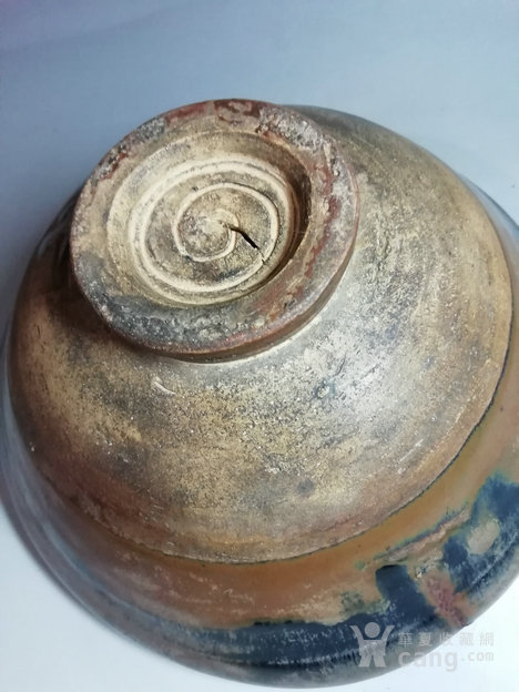 清代磁州窑铁锈花大碗