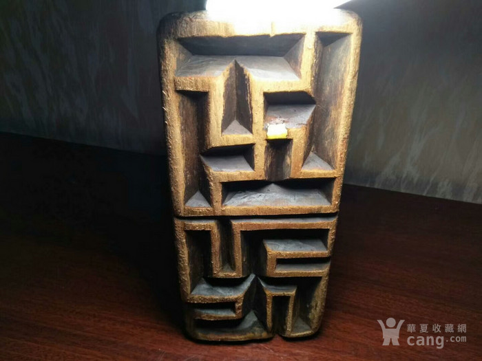清代,佛教卍字纹,老木雕印板