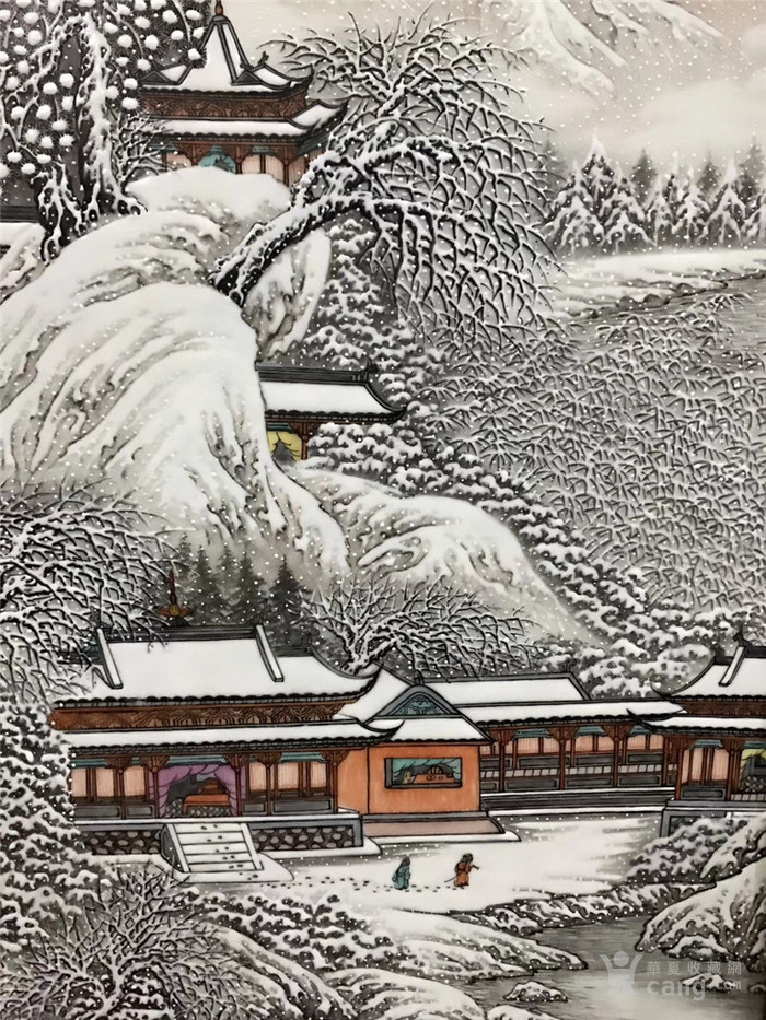 珠山八友 何许人 雪景瓷板画