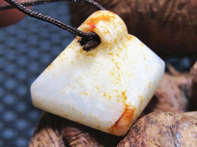 极品明和田一级白玉 印章 沁色厚重 玉质油润