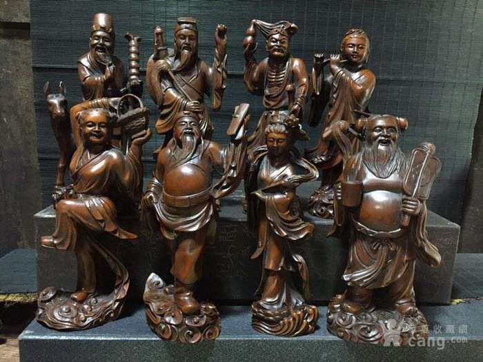 黄杨木 八仙过海 摆件