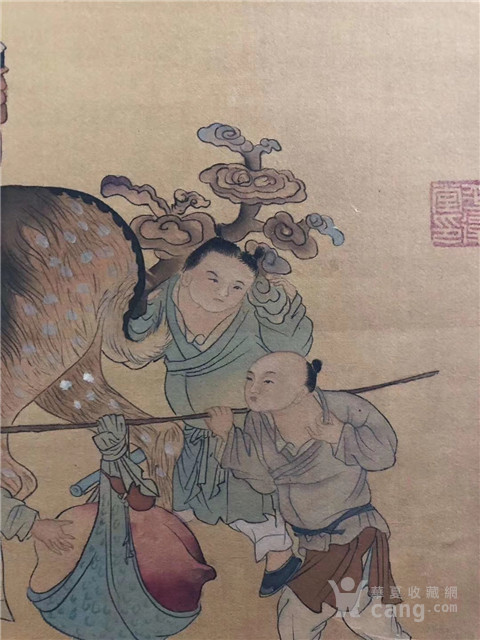 李公麟人物立轴
