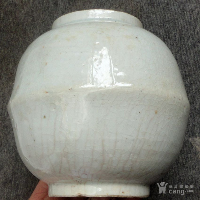 明代甜白釉罐