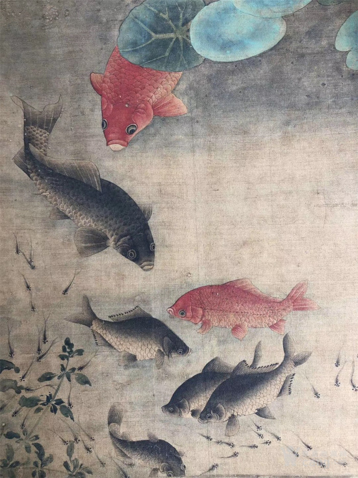 刘寀群鱼戏藻图手卷