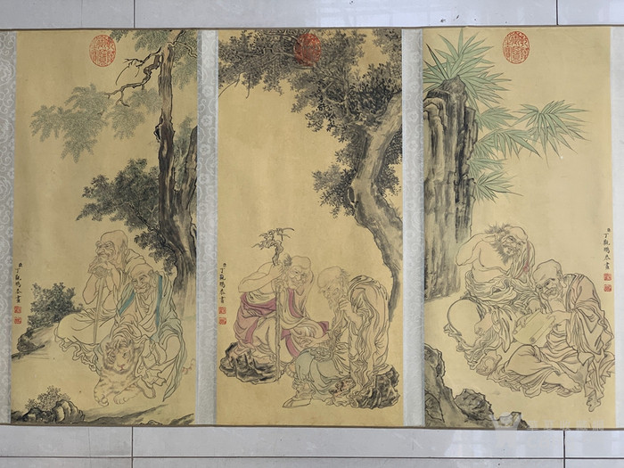 丁观鹏十八罗汉图长卷