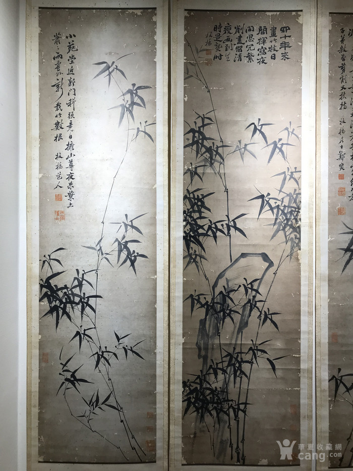 郑板桥的竹子四条屏
