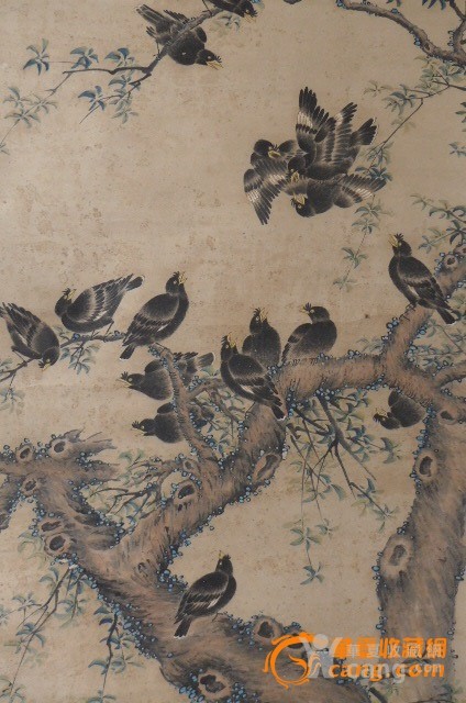 周之冕 香枝禽戏图作品