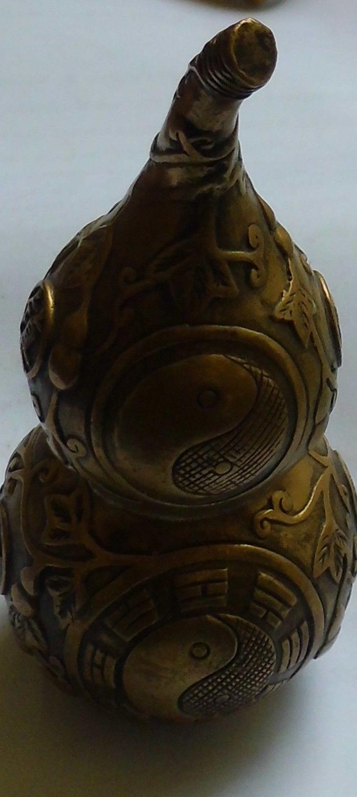 难得的大明宣德铜葫芦,新老自定