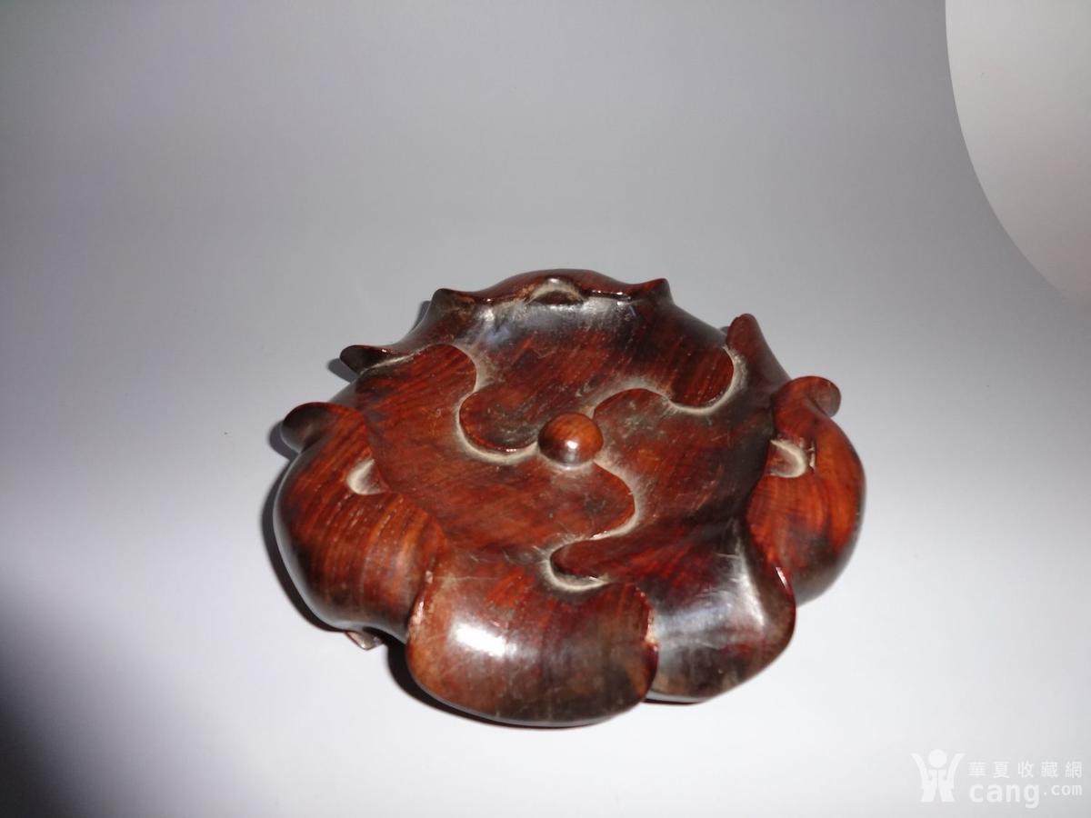 清 黄花梨荷叶整木大底座