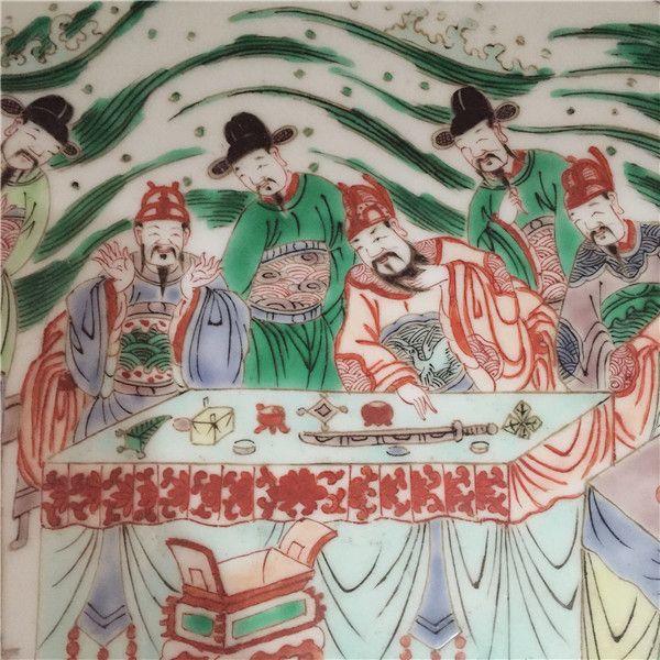 康熙五彩人物故事大赏盘