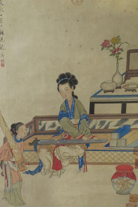 明代顾见龙人物画立轴