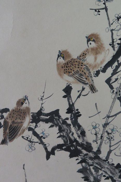 高奇峰花鸟画立轴