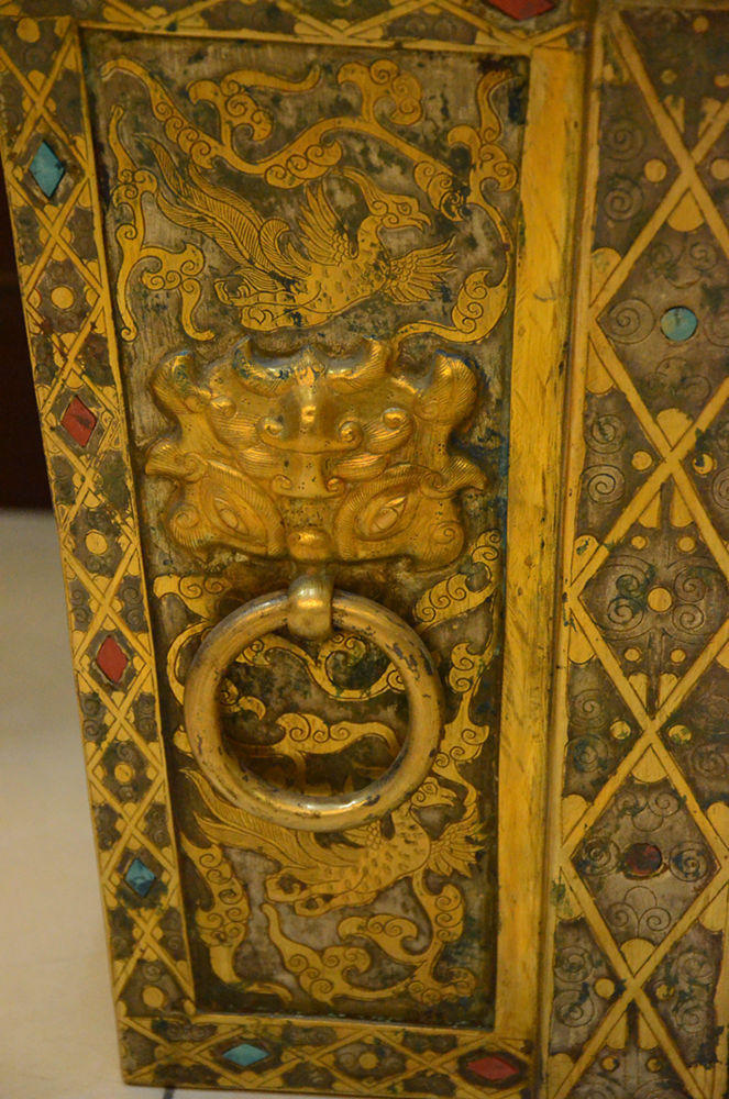 * 龙凤纹鎏金 金斗