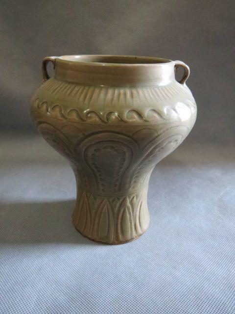 耀州窑剔花四系水罐