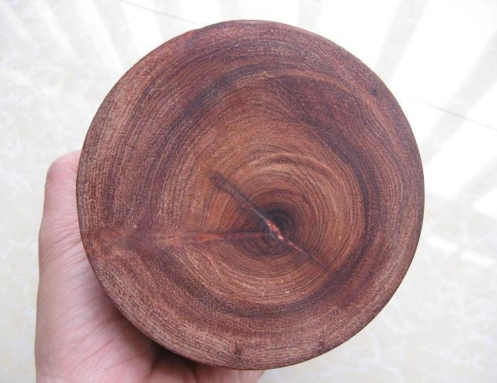 花梨(大果紫檀)茶叶罐,鬼脸多,纹路美