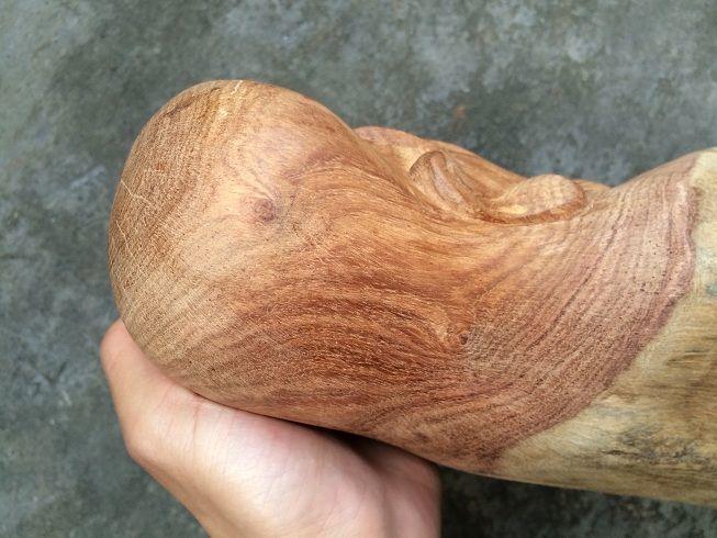 花梨(大果紫檀)摆件,大头寿星,带鬼脸和树眼(#10)