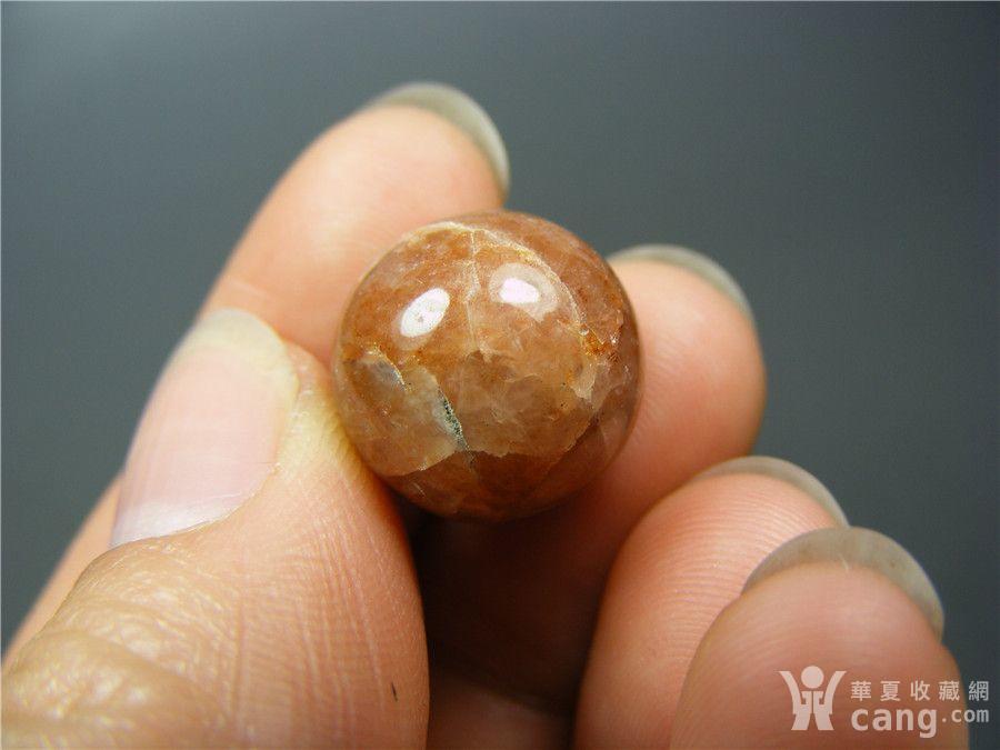 小孔的 晚清-民国老粉红色碧玺宝石大圆珠子(冰裂多)