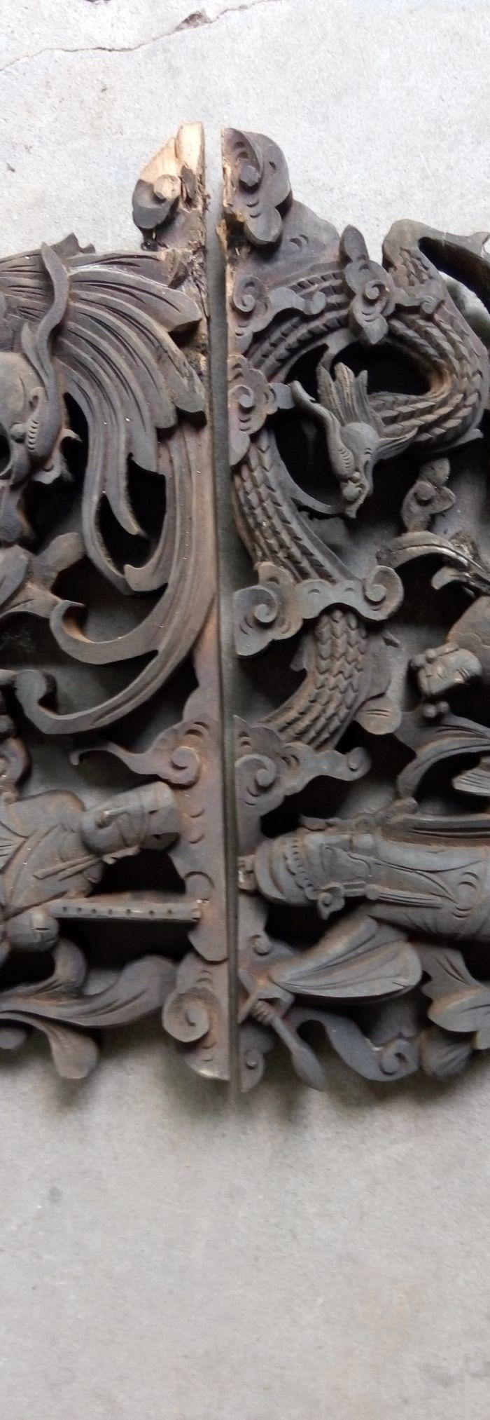 木雕镂空人物牛腿