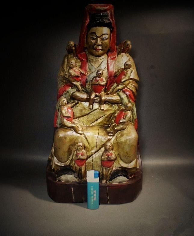 稀见 九子娘娘 造像