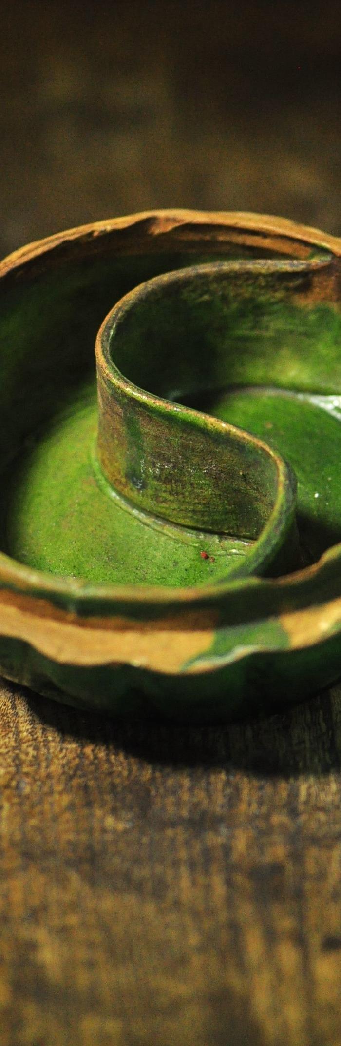 民国——绿釉南瓜罐