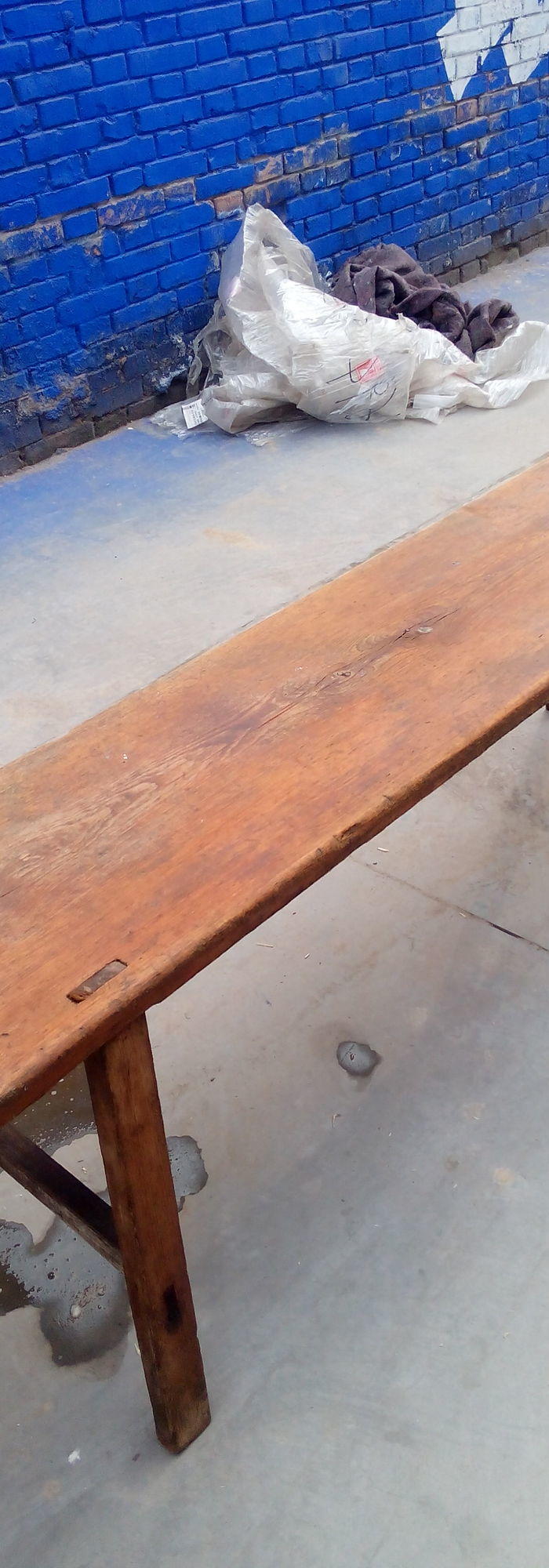 清代;红松独面板大春凳