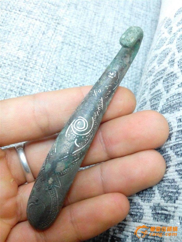 处理一个漂亮的厚重型错银点银钩子,头部瑕疵已经处理(不议价)