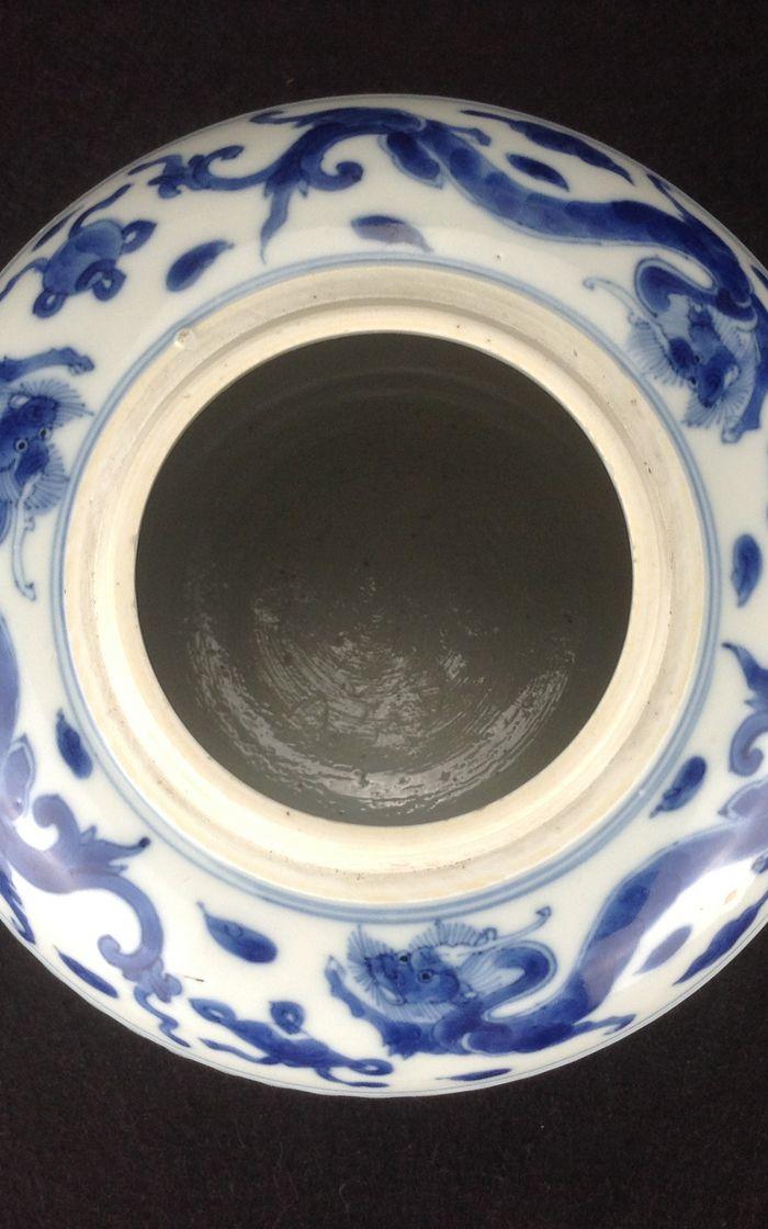 *!清康熙青花菊瓣纹四开光人物大罐人头罐姜罐