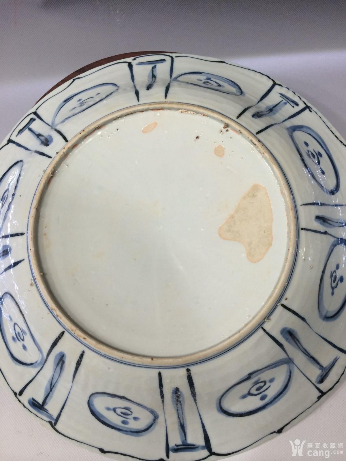 明代万历克拉克瓷 青花大盘