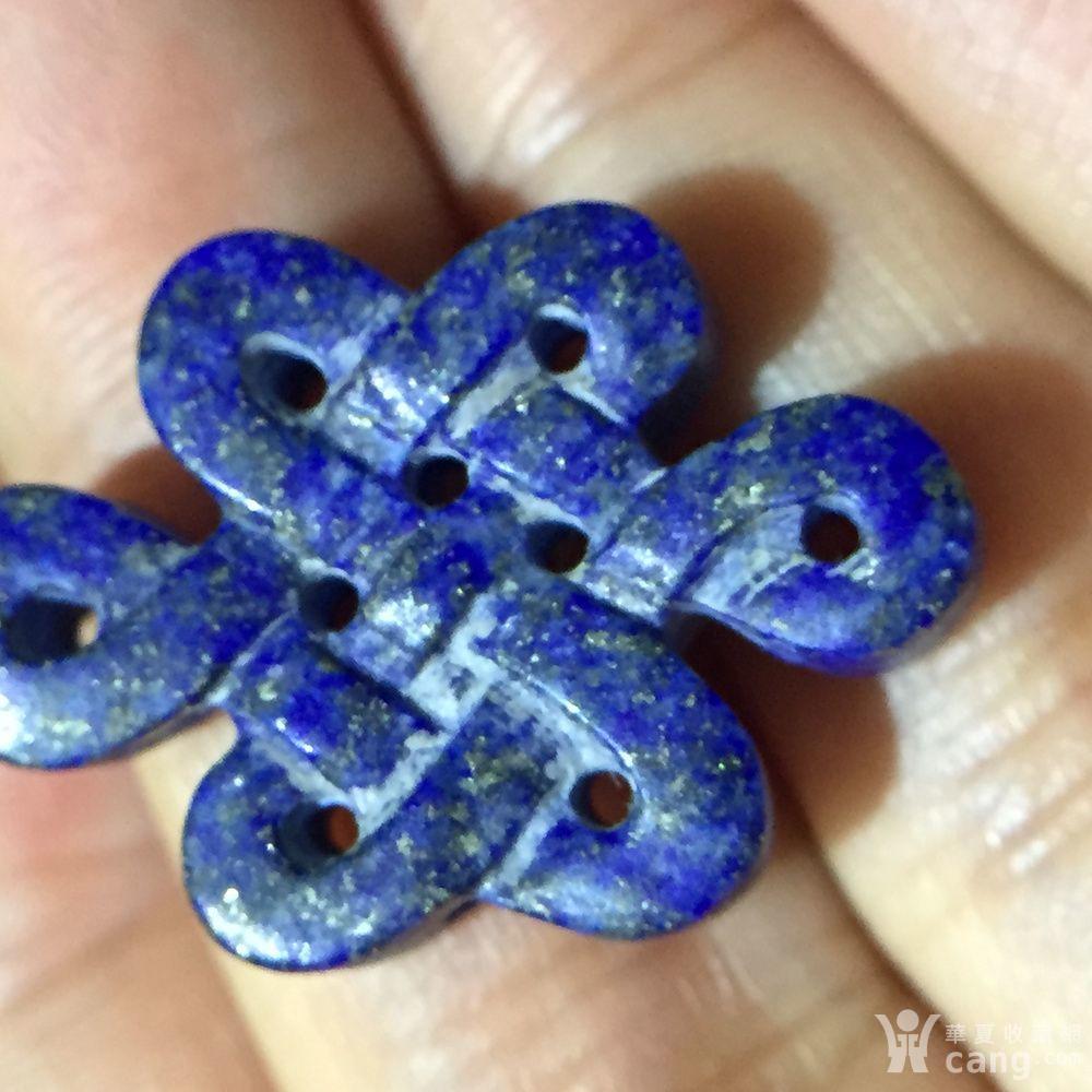 清代老青金石如意盘长背云