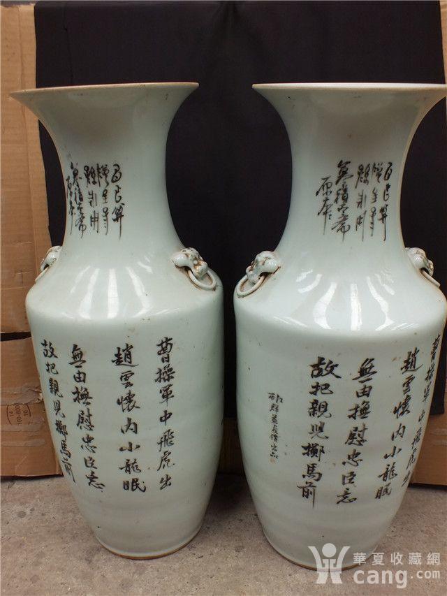 民国江西群益画馆赵云救主三百件粉彩人物大瓶一对