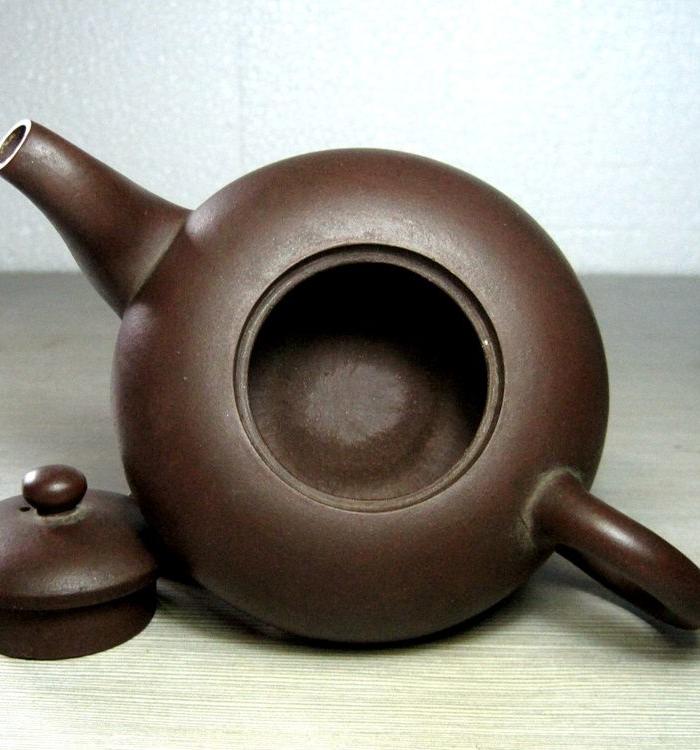 "陆羽"款~2000年包浆紫泥长咀老紫砂壶