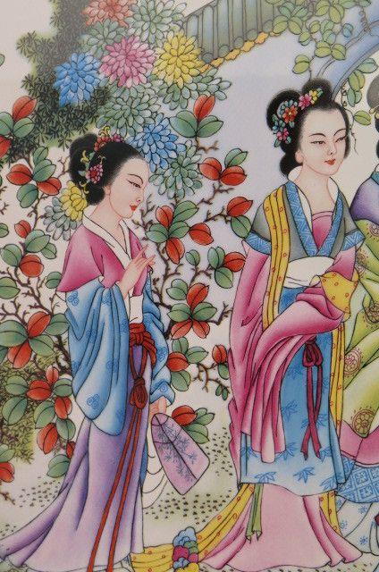 王大凡.十二金钗【瓷板画】
