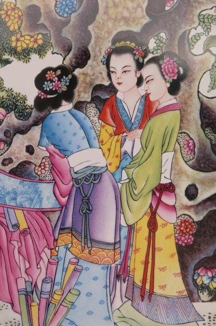 王大凡.十二金钗【瓷板画】