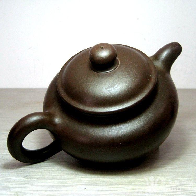 严志军~国家级工艺美术师~厚重包浆~精工紫泥仿古老紫砂壶