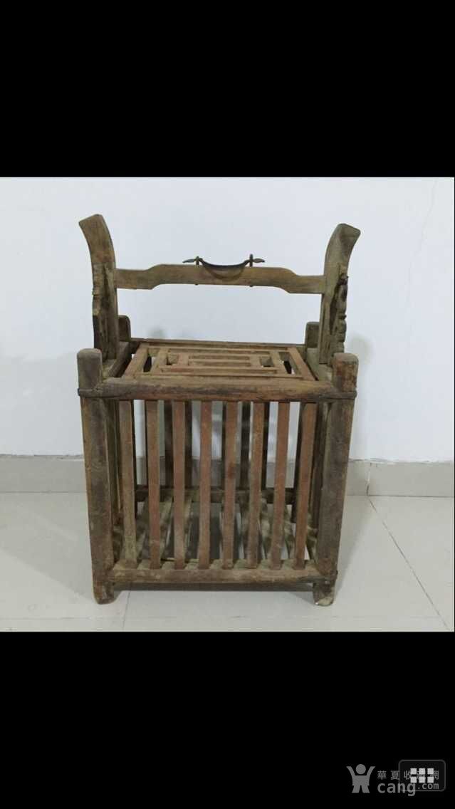 民俗收藏:明代 斗鸡笼 完美一对