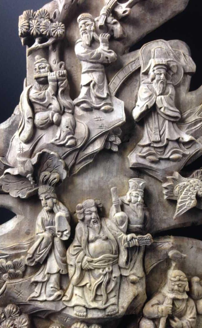 大尺寸寿字八仙木雕